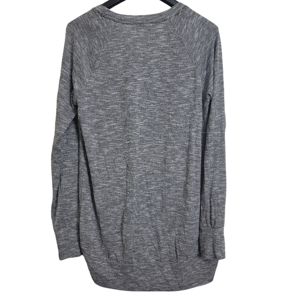 Juicy Couture Gray Heathered Faux Knot Front Soft Knit Pullover Sweater Large - Picture 2 of 5